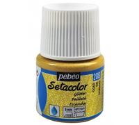 Peinture textile - Pébéo - Setacolor - Or N°208 - 45ml - Pailleté pour tissus clairs