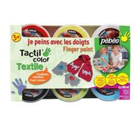Peinture Textile - PEBEO - Tactil Color - 6 pots de 100 ml - Multicolore - Séchage rapide
