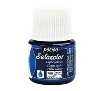 Peinture pour tissus clairs Pebeo Setacolor, flacon de 45 ml, bleu outremer