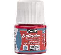 Pébéo 295046 Setacolor Opaque 1 Flacon Rouge Passion Moiré 45 ML