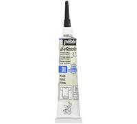 Pébéo Peinture pour tissus Setacolor Effet 3D métallique Blanc perle Tube 20 ml
