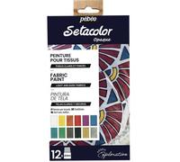 Pébéo - Set Peinture Multi-support Fantasy Moon - 12 couleurs effet moiré - 12 x 20 ml