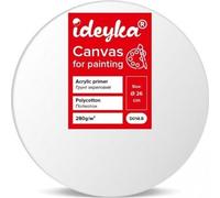 Peinture toile sur châssis rond 26cm