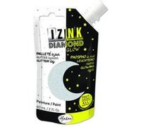 Peinture tous supports - Pailletée et phosphorescente - Argent - 60ml - IZINK - Diamond glow Argent