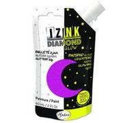 Peinture tous supports - Pailletée et phosphorescente - Rose - 60ml - IZINK - Diamond glow Rose