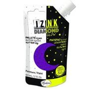 Peinture tous supports - Pailletée et phosphorescente - Violet - 60ml - IZINK - Diamond glow Violet