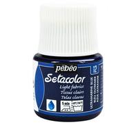 Peinture pour tissus clairs Pebeo Setacolor, flacon de 45 ml, bleu outremer