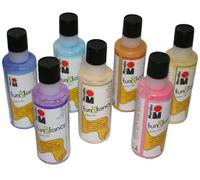 Peinture transparente retirable Marabu-fun & fancy repositionnable en flacon de 80 ml - N° 582 argent scintillant