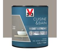 Peinture V33 Cuisine & Bain Resist'Extreme Satin Taupe 0,5 L