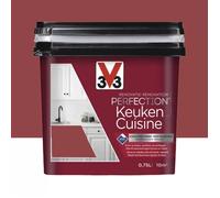 V33 Peinture de rénovation cuisine, Rénovation perfection® Rouge exquis satin 750ml
