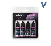 Createx Vallejo – Peinture True Metallic Metal – Set de couleurs Amethyst Purple