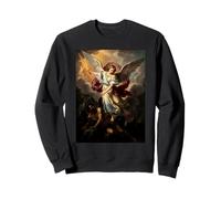 Peinture Vintage Archange Saint Michael vaincre Satan Sweatshirt