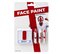 Peinture visage Angleterre avec couleur blanche et rouge pour le visage, accessoires de maquillage pour adultes, coupe du monde de football, événements, célébrations, fêtes