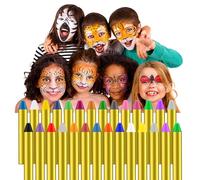 peinture visage enfant Crayons pour peindre le visage des enfants 28 crayons pour colorier les visages et les ventres. Idéal pour colorier les maquillages pour Halloween ou les fêtes d'anniversaire.