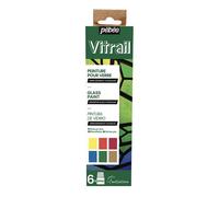 Pébéo Peinture Vitrail - Kit d'initiation 6 x 20 ml - Couleurs assorties