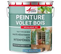 Peinture volet bois extérieur couleur Bleu Pastel - RAL 5024 2.5 L