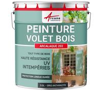 Peinture volet bois extérieur couleur Gris Anthracite - RAL 7016 0.5 L