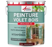 Peinture volet bois extérieur couleur Rouge basque - Proche RAL 3011 0.5 L