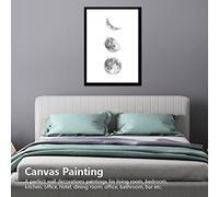 Peinture w Images w Images Phases de Lune Peinture Peintures de Jiml sur w Art pour les Décorations de Maison Vivant élever l'ambiance la Peinture de Manière Transparente dans les Chambres (Blanc