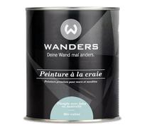 Peinture Wanders Shabby Chic à la craie 750 ml - Mer calme/Turquoise pâle - Laque pour cuisine et peinture pour meubles sans ponçage. Peinture à la craie, pour bois & plus. Haute couverture, séchage