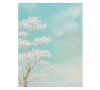 Peintures À L'Huile Sur Toile Peintes À La Main, Arbre À Fleurs Blanches Abstrait Moderne, Œuvre D'Art Minimaliste De Grande Taille Sans Cadre pour Chambre À Coucher, Bureau, Décoration D'Int