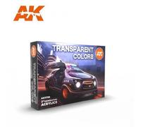 Peintures acryliques - AK11758 - Set de 6 - Couleurs transparentes - 17ml chacune