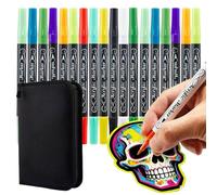 Peintures Acryliques en Stylos - Marqueurs Double Face 72 Couleurs,Stylos de Peinture Acrylique - Pour Peinture sur Toile, Bois, Métal, Verre, Céramique, Pierre, Travaux D'art À L'École, Salle De