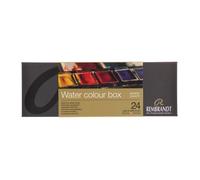 Peintures aquarelle - REMBRANDT - 24 couleurs extra-fines - Étui métallique - Pinceau inclus - Mixte