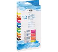 Peintures aquarelles - KREUL - El Greco - 12 tubes de 12 ml - Diluable à l'eau - Couleurs variées