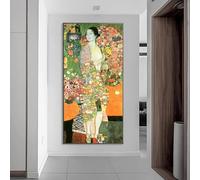 Peintures célèbres La Danseuse de Gustav Klimt Peintures sur Toile Affiches et Impressions Femme Mur Art Photos pour Salon 70x140 cm (28x55in) sans Cadre