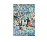 Peintures célèbres sur toile d'art-Igor Emanuilovich Grabar: Figure transportant de l'eau paysage Tableaux sur toile-Affiches mura et impressions-Reproductions sur toile 80x120cm31"x47"Sans cadre