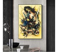 Peintures Célèbres Wassily Kandinsky Toile Art Affiches et Reproductions Abstraites Mur Art Photos pour Décor Oeuvre 45x55cm(18x22in) Sans Cadre