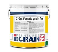Peintures Daniel Enduit façade, crepi grains fins extérieur, renforce les murs, masque les défauts, application rouleau, prêt à l'emploi ECRAN 77 25 Kg