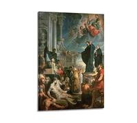 Peintures de Peter Paul Rubens - (Miracles de Saint François Xavier) - Impression sur toile - Décoration murale moderne pour chambre à coucher - 60 x 90 cm