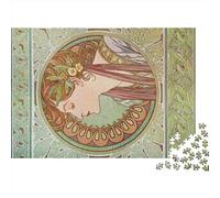 Peintures De Renommée Mondiale Puzzles, Peinture à l'huile Puzzle, pour Adultes Et Adolescents, Alphonse Maria Mucha Puzzle en Bois De, 1000 Pièces, Musée Puzzle