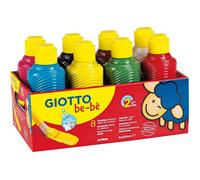 Peintures gouaches - GIOTTO - Lot de 8 - 250 ml - Couleurs assorties - Ultra-lavable