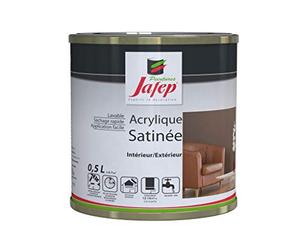 Peintures Jafep 21845331 Acrylic Satiné Peinture Acrylique, Blanc Pro, 0, 5 L