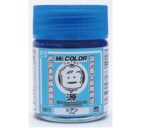 Peintures Mr Color Cr Color Primary Pigments 18ml Cyan (Bleu)-Mr Hobby