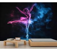 Peintures murales de ballet, papier peint de studio de danse pour salon, chambre à coucher, bureau, décoration de fond TV - 390 x 260 cm