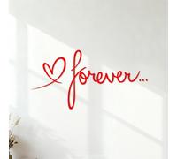 Peintures murales et stickers muraux en vinyle Amour éternel, cœur romantique 40.8x80.5cm Stickers pour vitres Rouge