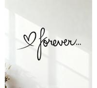 Peintures murales et stickers muraux en vinyle Amour éternel, cœur romantique 53x104.6cm Multicolore Noir