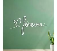 Peintures murales et stickers muraux en vinyle Amour éternel, cœur romantique 53x104.6cm N'abîme pas le mur Blanc