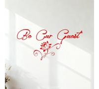 Peintures murales et stickers muraux en vinyle Citation Accueil Mots Soyez notre invité Lettres inspirantes 40.8x85.9cm Peinture murale artistique Rouge