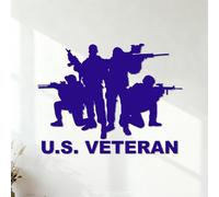 Peintures murales et stickers muraux en vinyle Héros des Marines et de la Marine américains, vétérans : soutien à nos troupes 54.6x71.7cm Décoration de carrosserie Bleu foncé