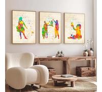 Peintures murales familiales, art mural, amour, famille, toile, peintures abstraites, enfants, parents, impressions, affiches pour salon, décoration d'intérieur, 30 x 40 cm, 3 pièces, sans cadre