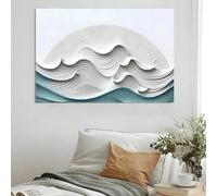Peintures murales sur toile représentant des vagues de l'océan, pour chambre, salon, couloir, décoration murale, photos, affiches sur toile 80 x 120 cm avec cadre