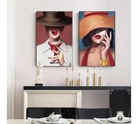 Peintures murales sur toile représentant une fille aux cerises, affiches imprimées, images murales modernes, décoration de salon, 60 x 90 cm, sans cadre