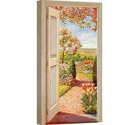 Peintures sur toile - Andrea Del Missier, porte du jardin - 70x35 cm