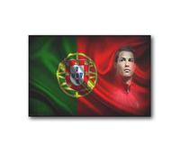 Peintures Sur Toile Cristiano Ronaldo Euro00 Goal Celebration Il leader del Portogallo che dipinge Poster su tela Stampe arte murale Foto 60 * 90cm Senza Cornice