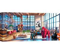 Peintures sur toile, Pop Art, Style Urgan - Gerard Madau - Surrealoft, At the Girls' - 120x60 cm